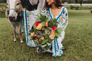 colorful bridal dress, bride, Florida Wedding