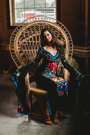 colorful bridal dress, bride, Florida Wedding