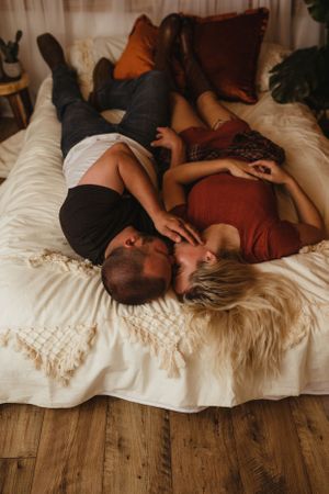 engagement session, boho bedroom, studio session, Centralia, IL